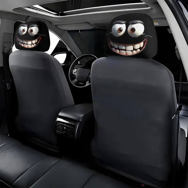 Graphic Car Headrest Covers