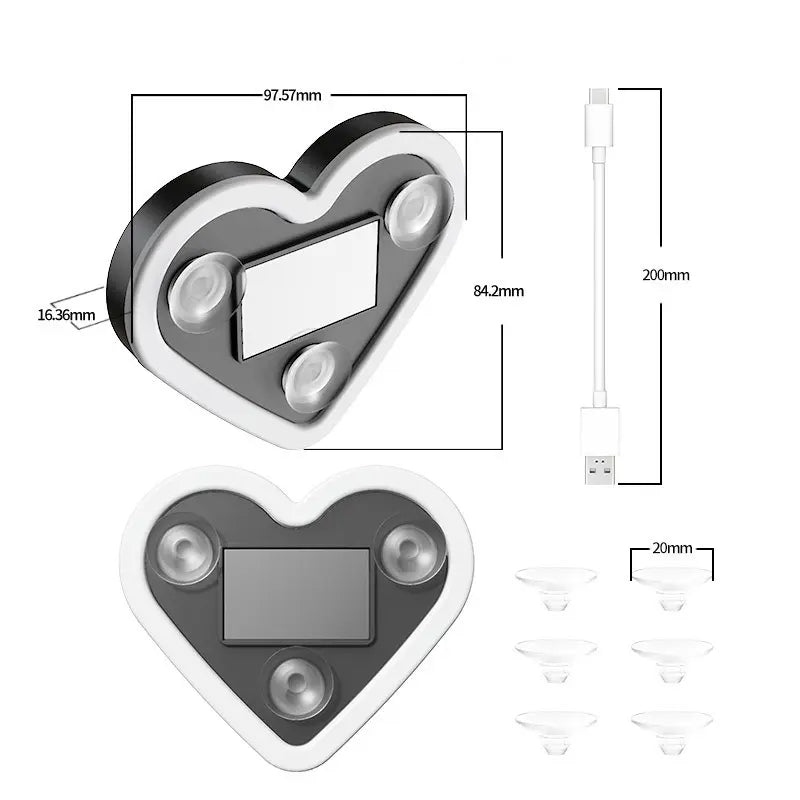 Solar Heart Shaped Neon Light
