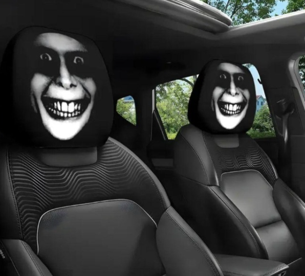Graphic Car Headrest Covers