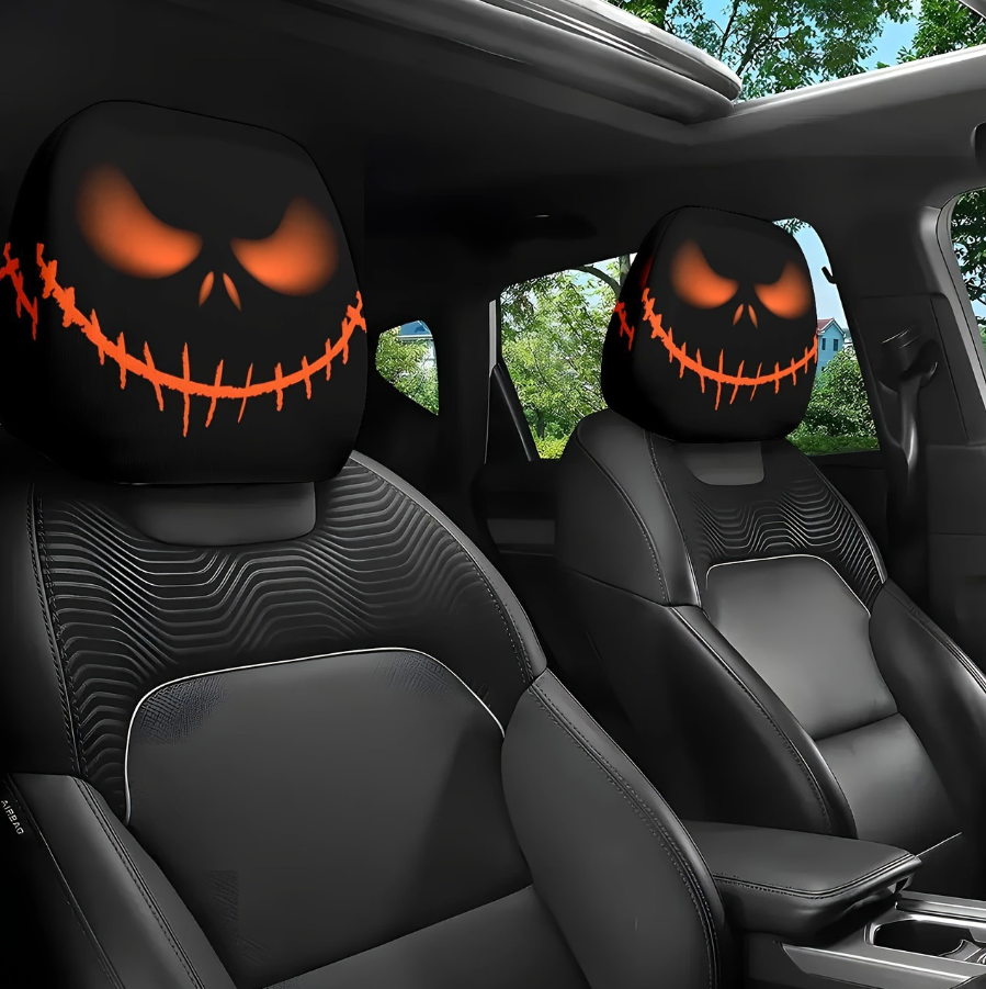 Graphic Car Headrest Covers