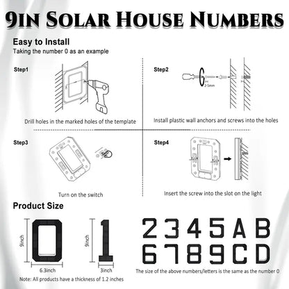 Solar House Number Lights