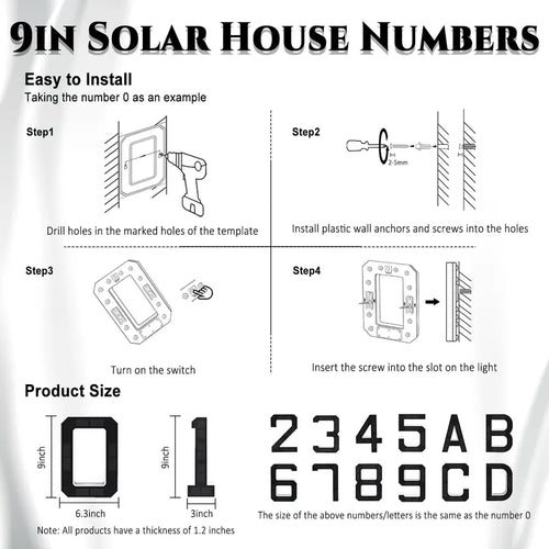 Solar House Number Lights