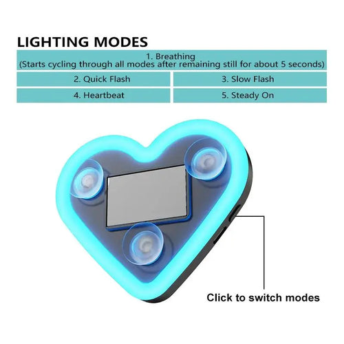 Solar Heart Shaped Neon Light
