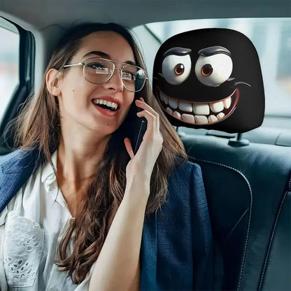 Graphic Car Headrest Covers