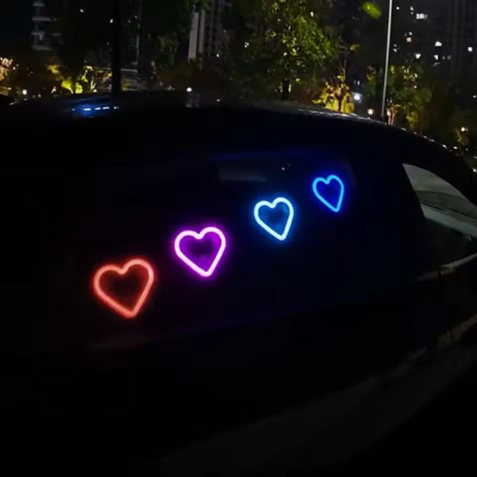 Solar Heart Shaped Neon Light