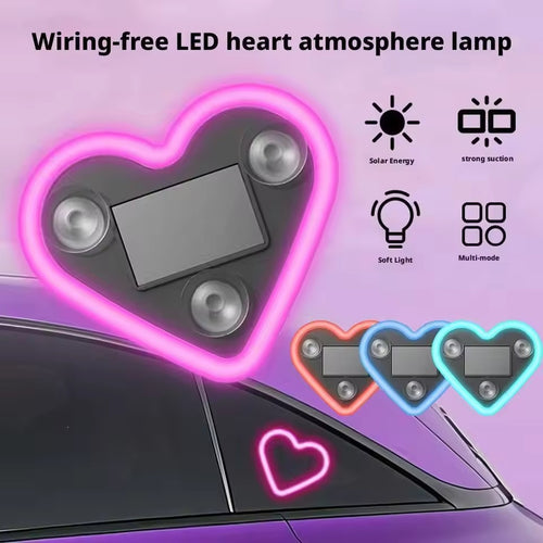 Solar Heart Shaped Neon Light